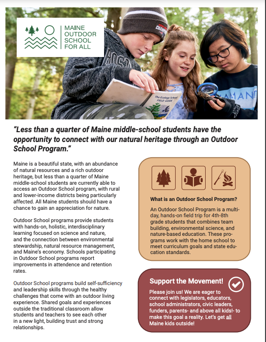 Maine Outdoor School for All Whitepaper
